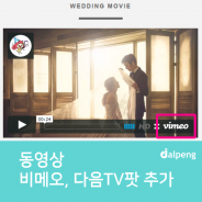 모바일 초대장 달팽 비메오(vimeo) / 다음tv팟 동영상 삽입 기능 추가!