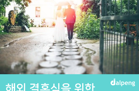 해외 결혼식을 위한 달팽 영문형 청첩장 소개